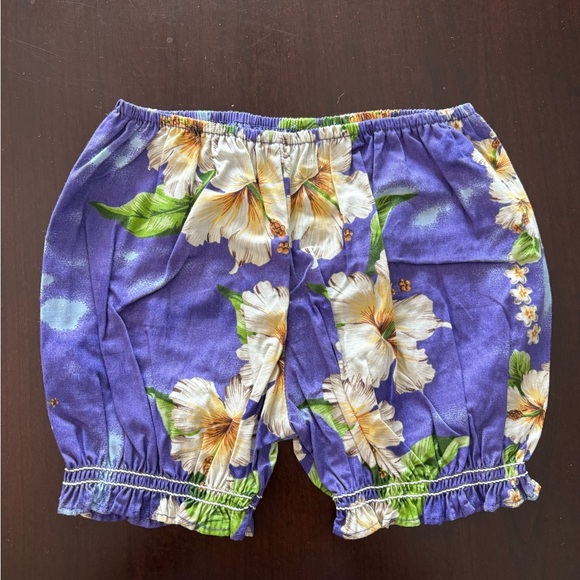 ALOHA Purple Hawaiian print Baby Outfit - Picture 6 of 9